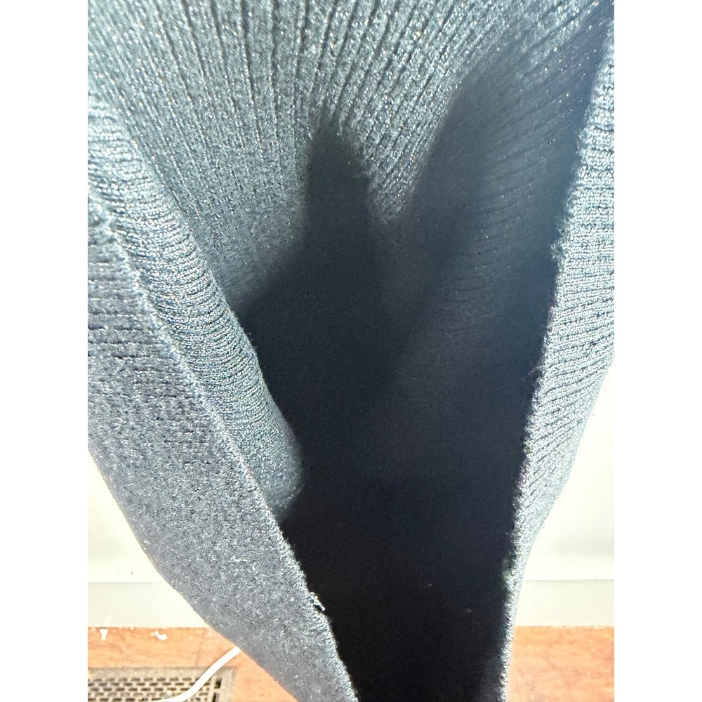 INC International Concepts Black Metallic Ribbed Cutout Sweater Dress Medium - Picture 8 of 11